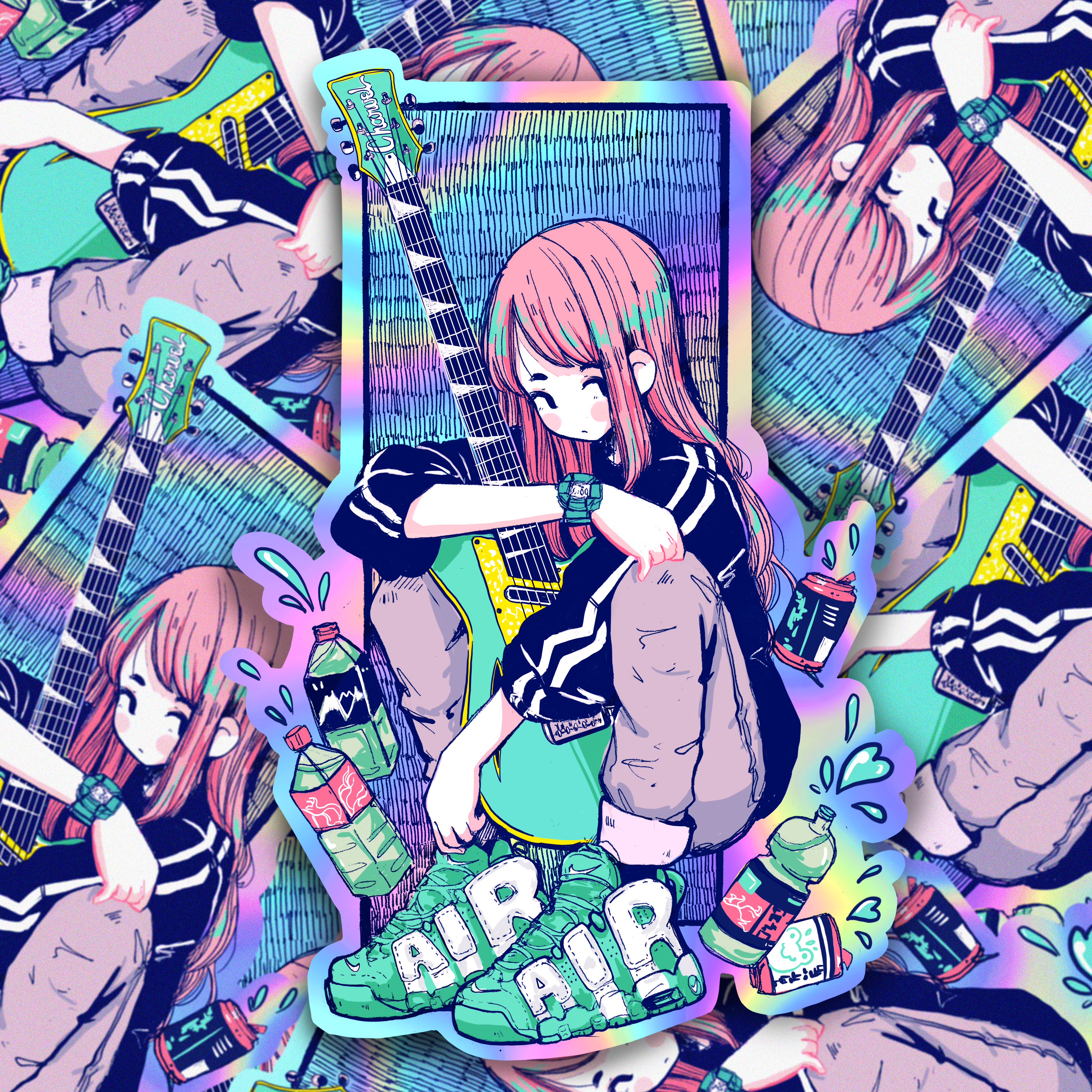 'Guitar Gals' Stickers - Image 4