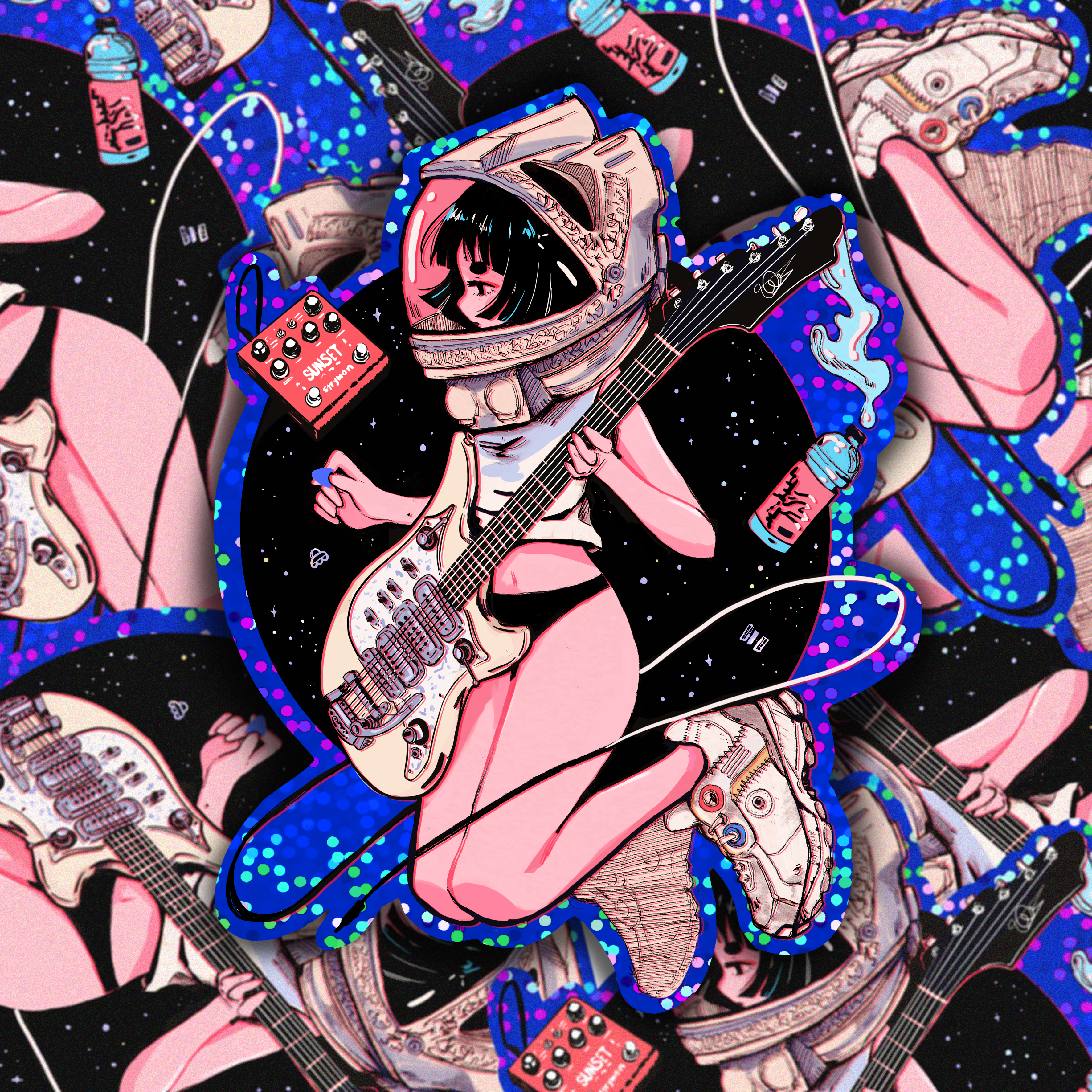 'Guitar Gals' Stickers - Image 5