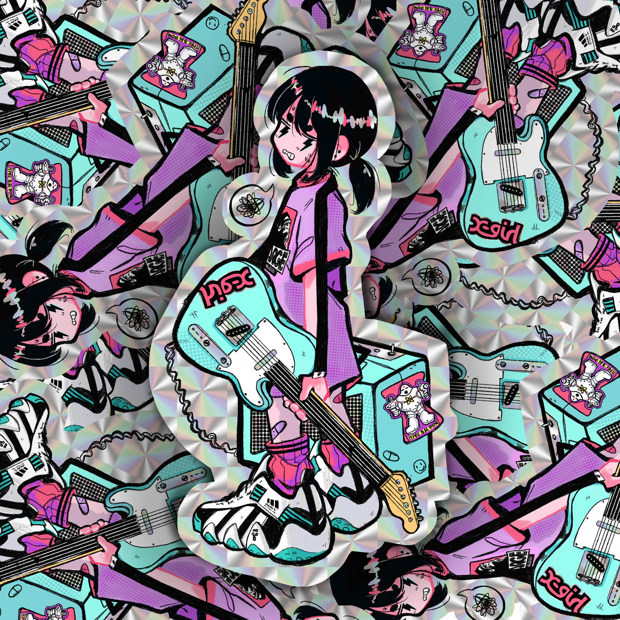 'Guitar Gals' Stickers - Image 7