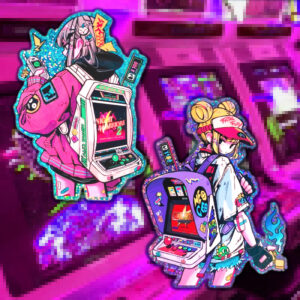 'Arcade Gals' Glitter Stickers - Image 4