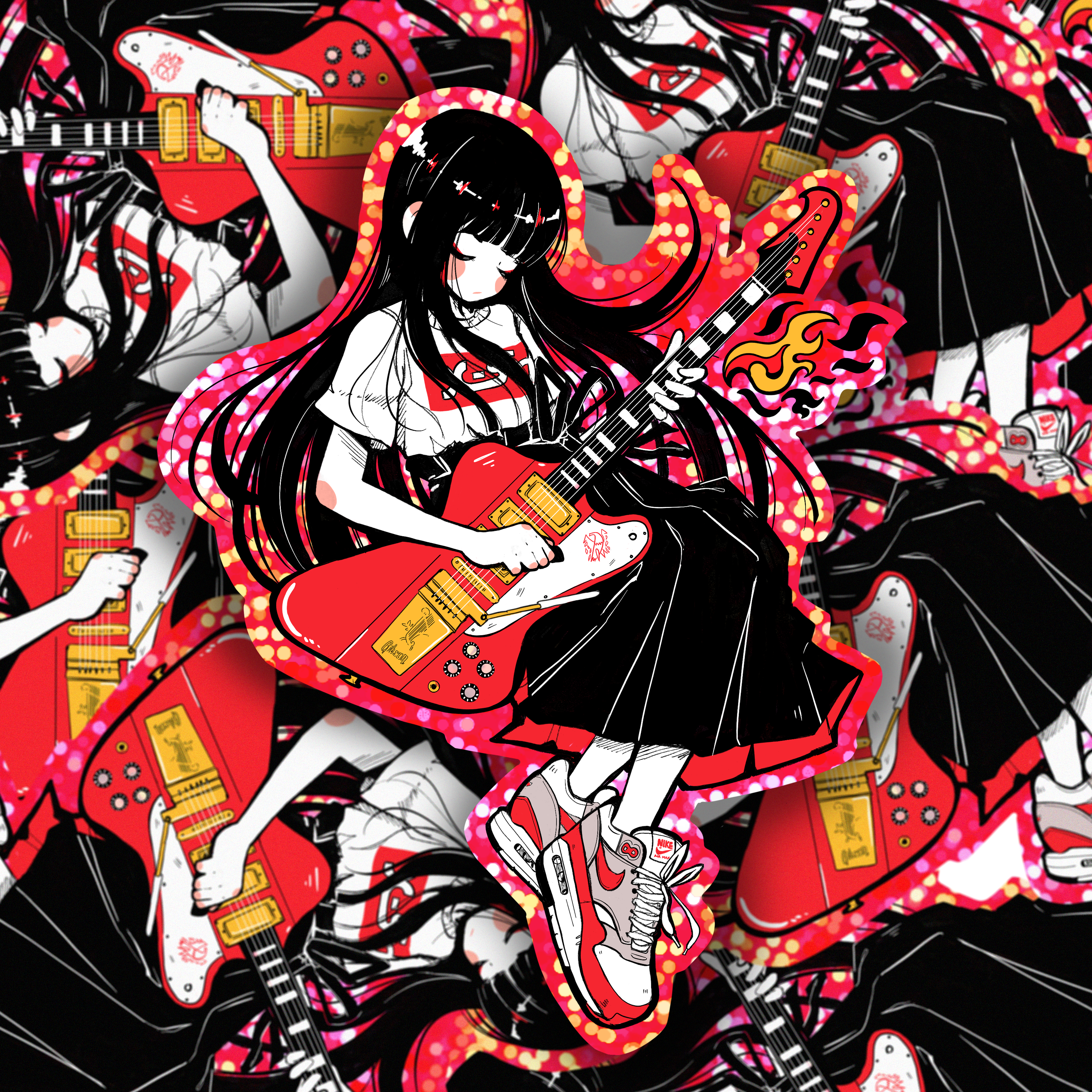 'Guitar Gals' Stickers - Image 6