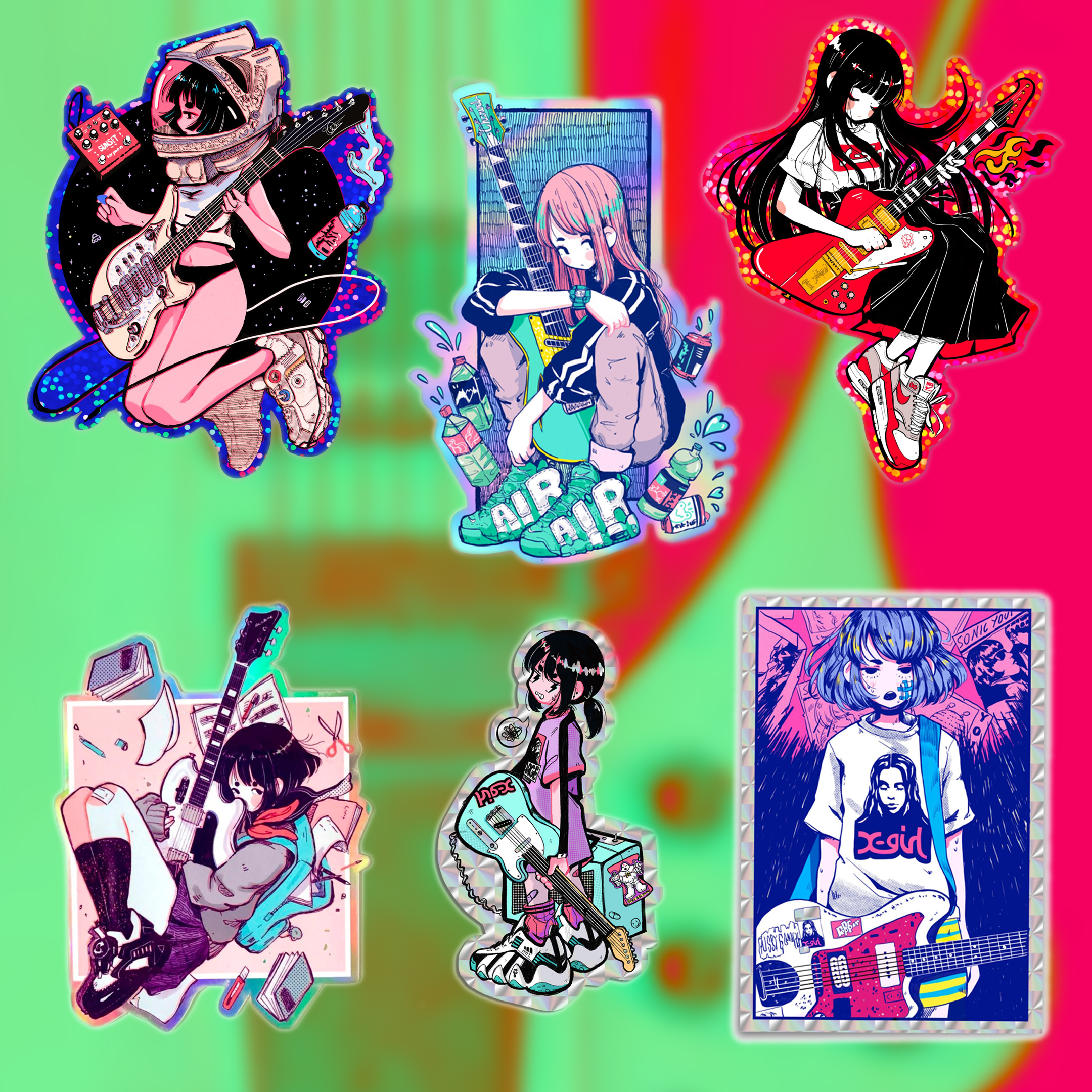 'Guitar Gals' Stickers - Image 8
