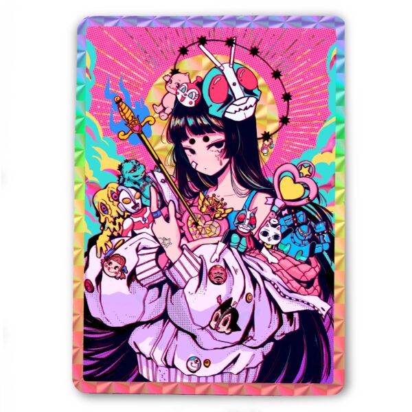 'Vinyl Mary' Prismatic Postcard Sticker