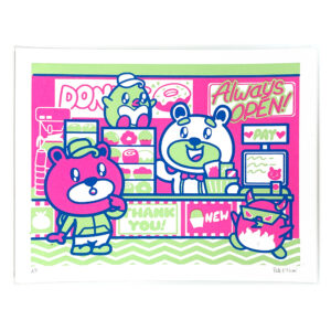 "Fat Bear 24 Hour Convenience: Always Open" Screen Print