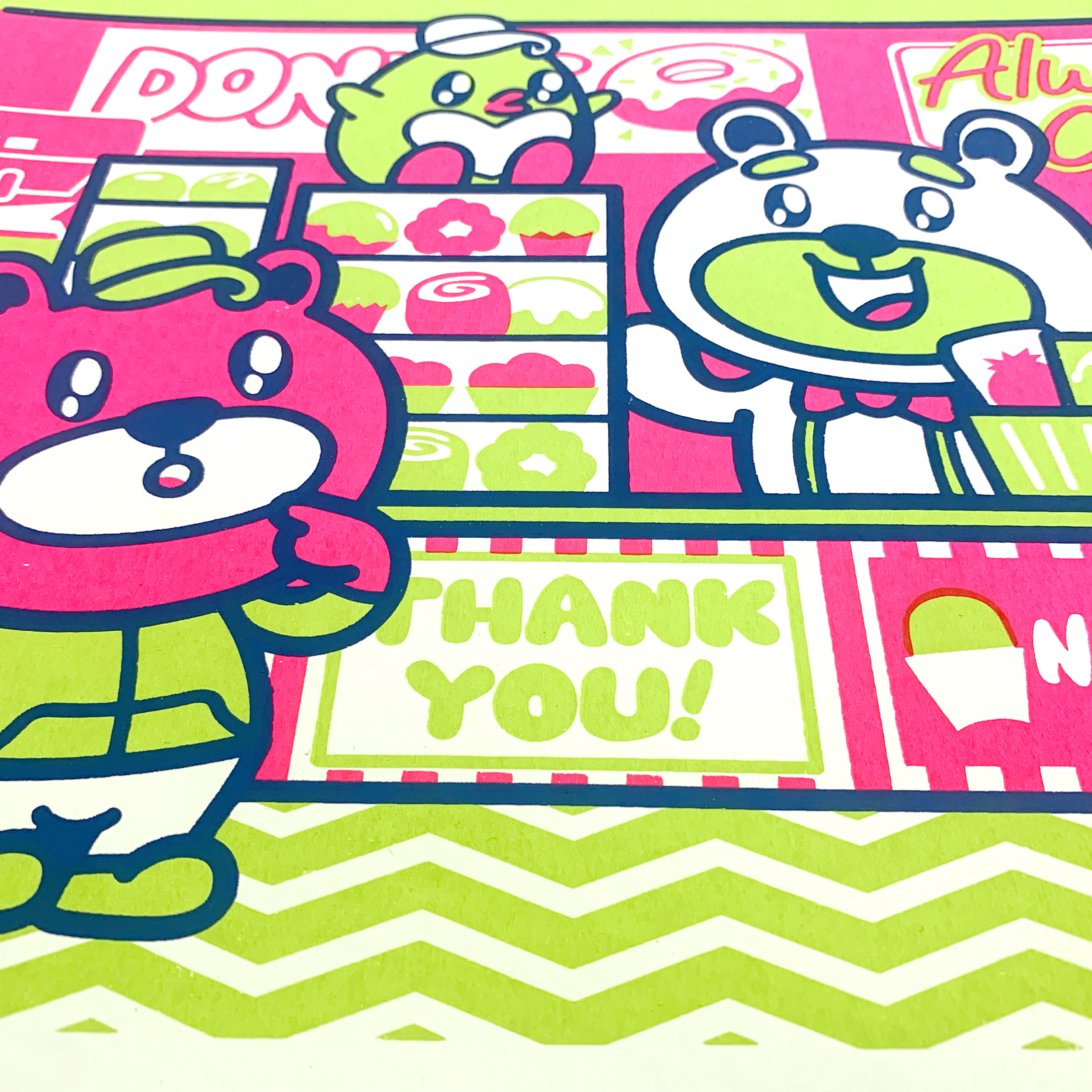 "Fat Bear 24 Hour Convenience: Always Open" Screen Print - Image 3