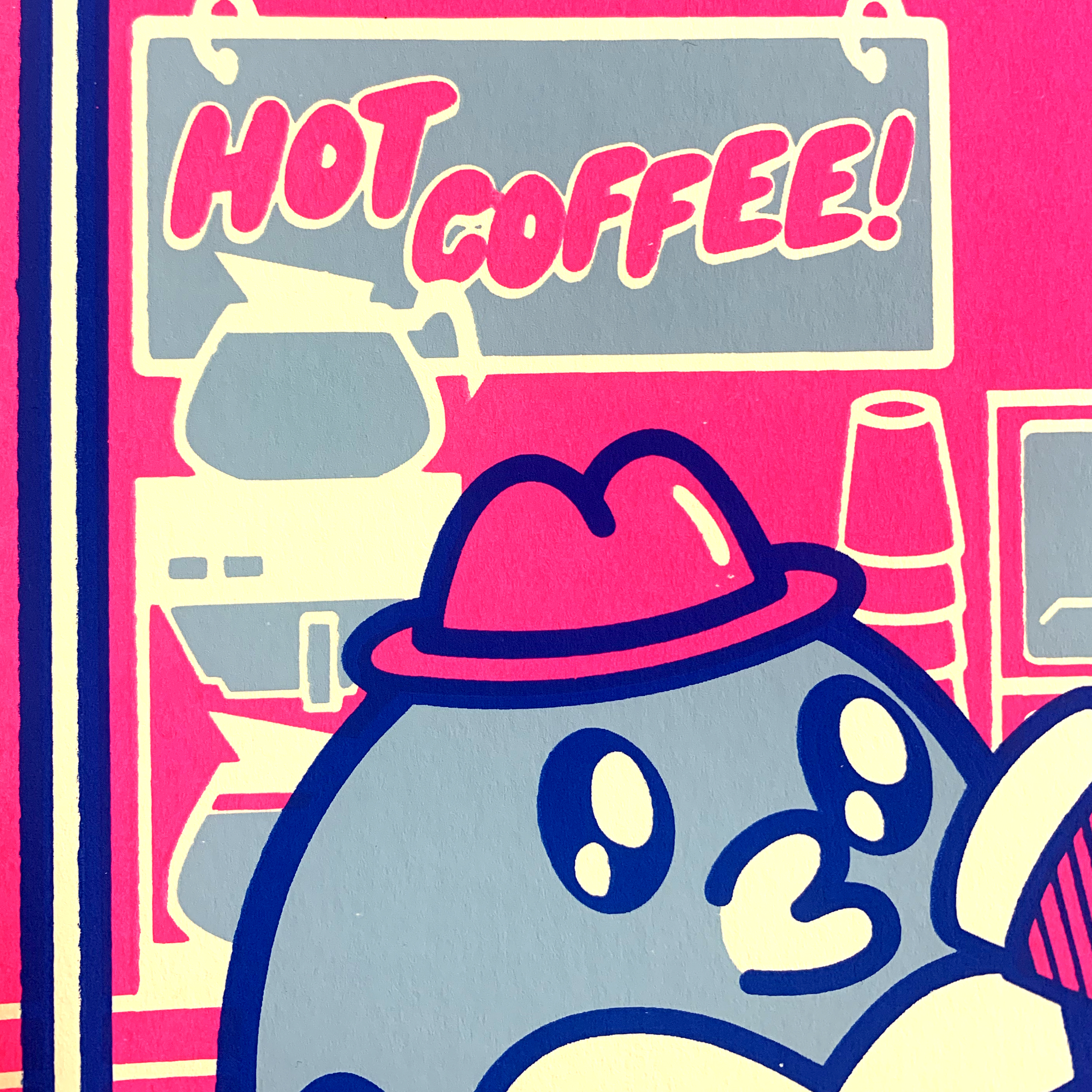 "Fat Bear 24 Hour Convenience: Hot Coffee" Screen Print - Image 2