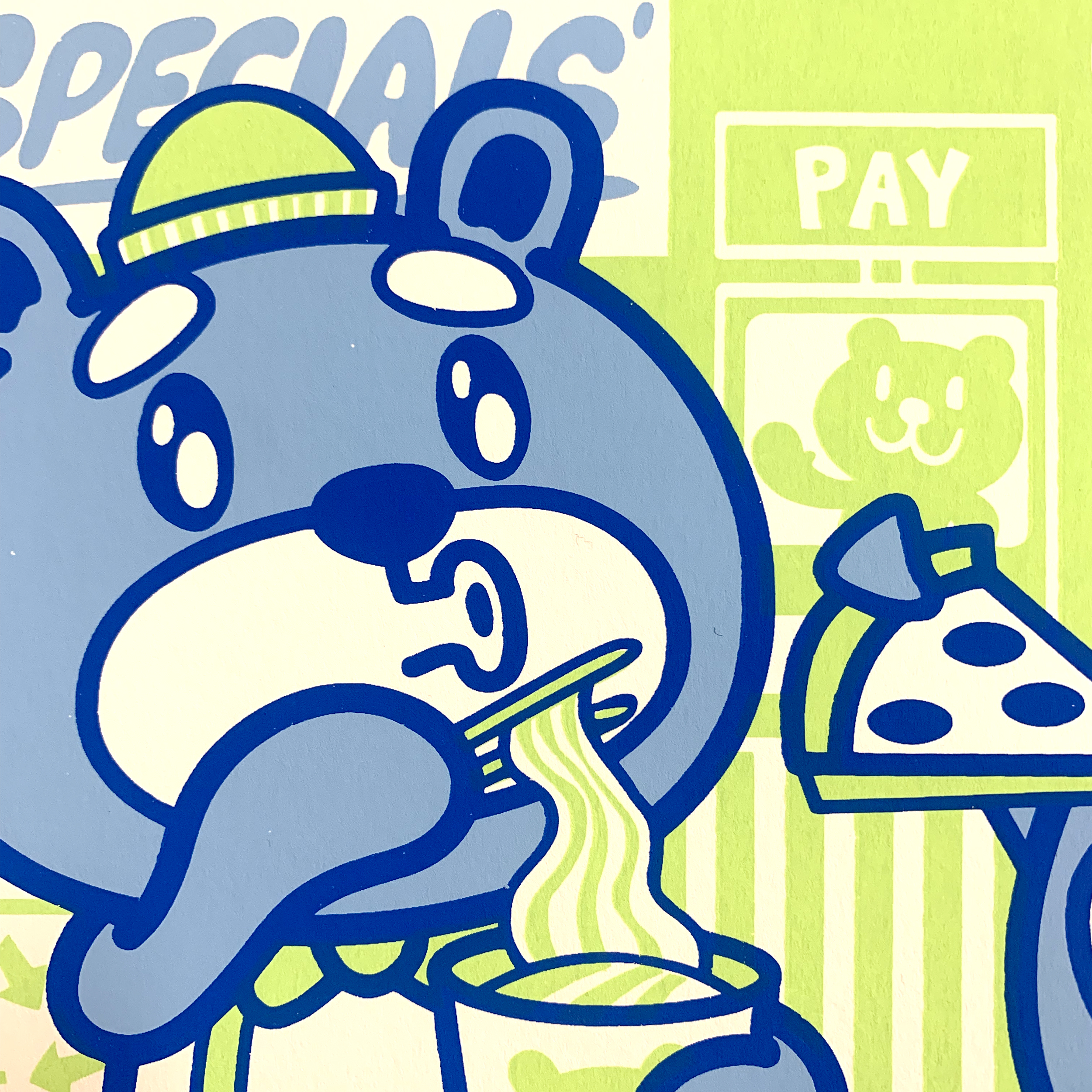 "Fat Bear 24 Hour Convenience: Hot Hot" Screen Print - Image 2