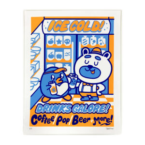 "Fat Bear 24 Hour Convenience: Ice Cold" Screen Print