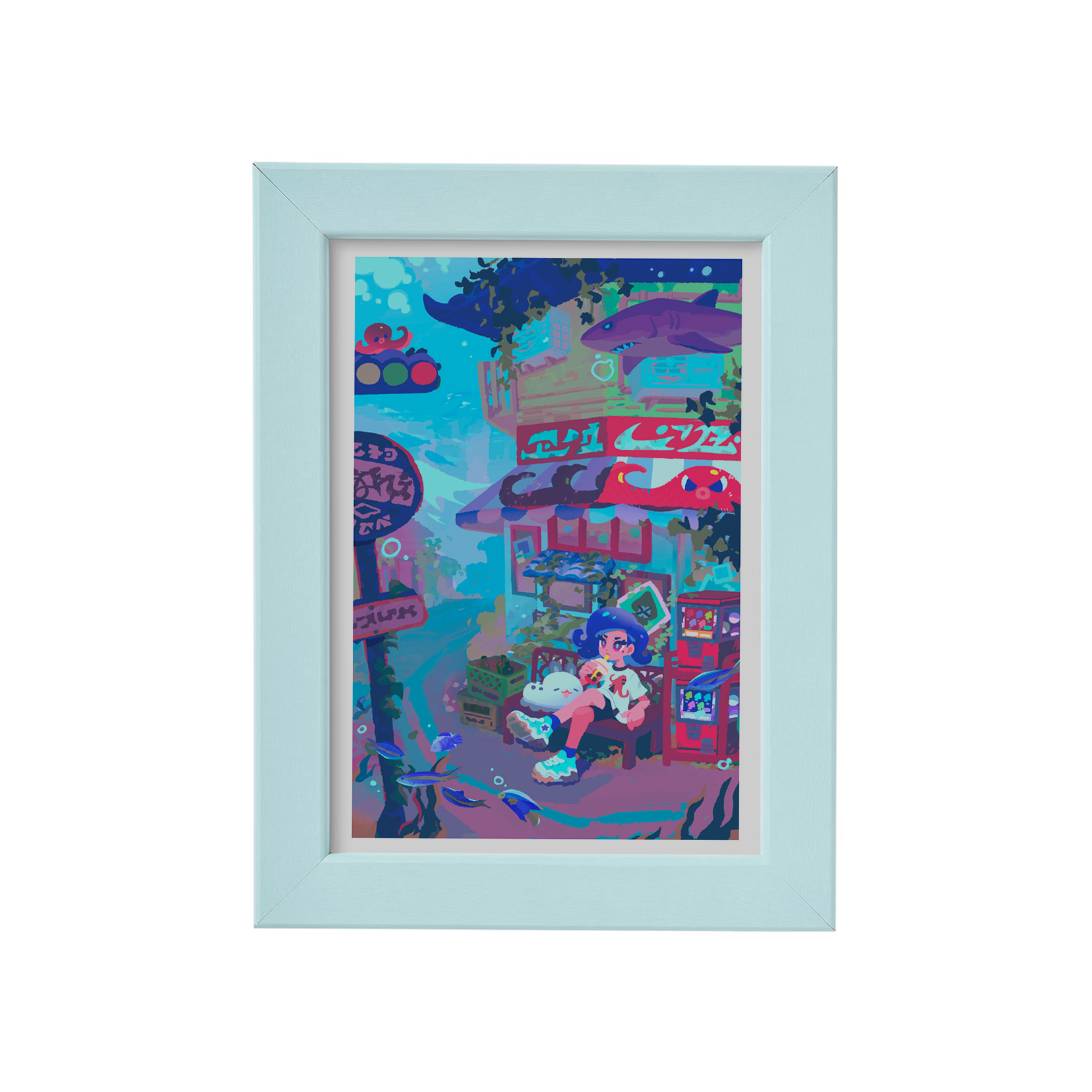 Cam Chan – Underwater City – Framed Print