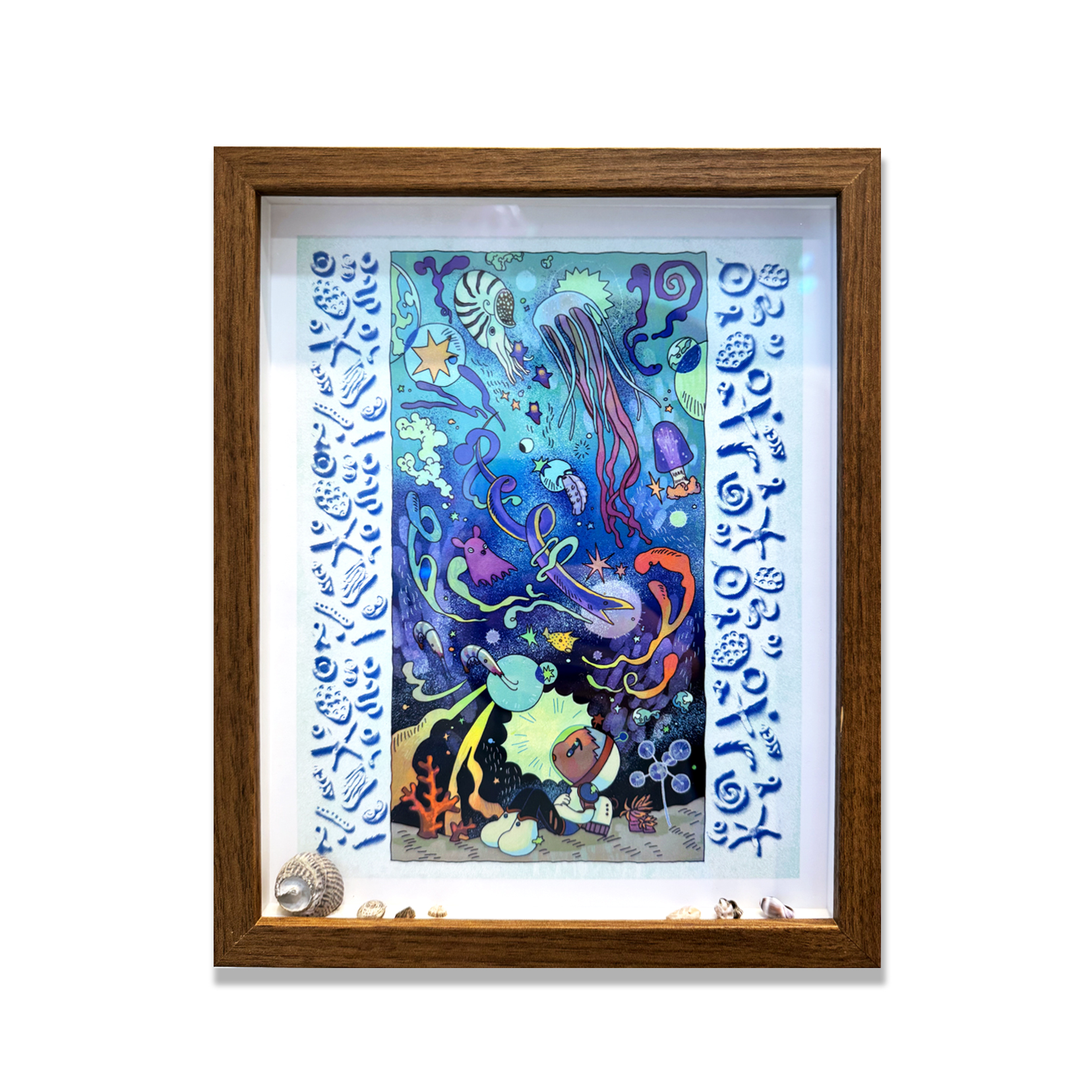 Izzy (mooooonbug) – Aquanaut Expedition – Framed Print