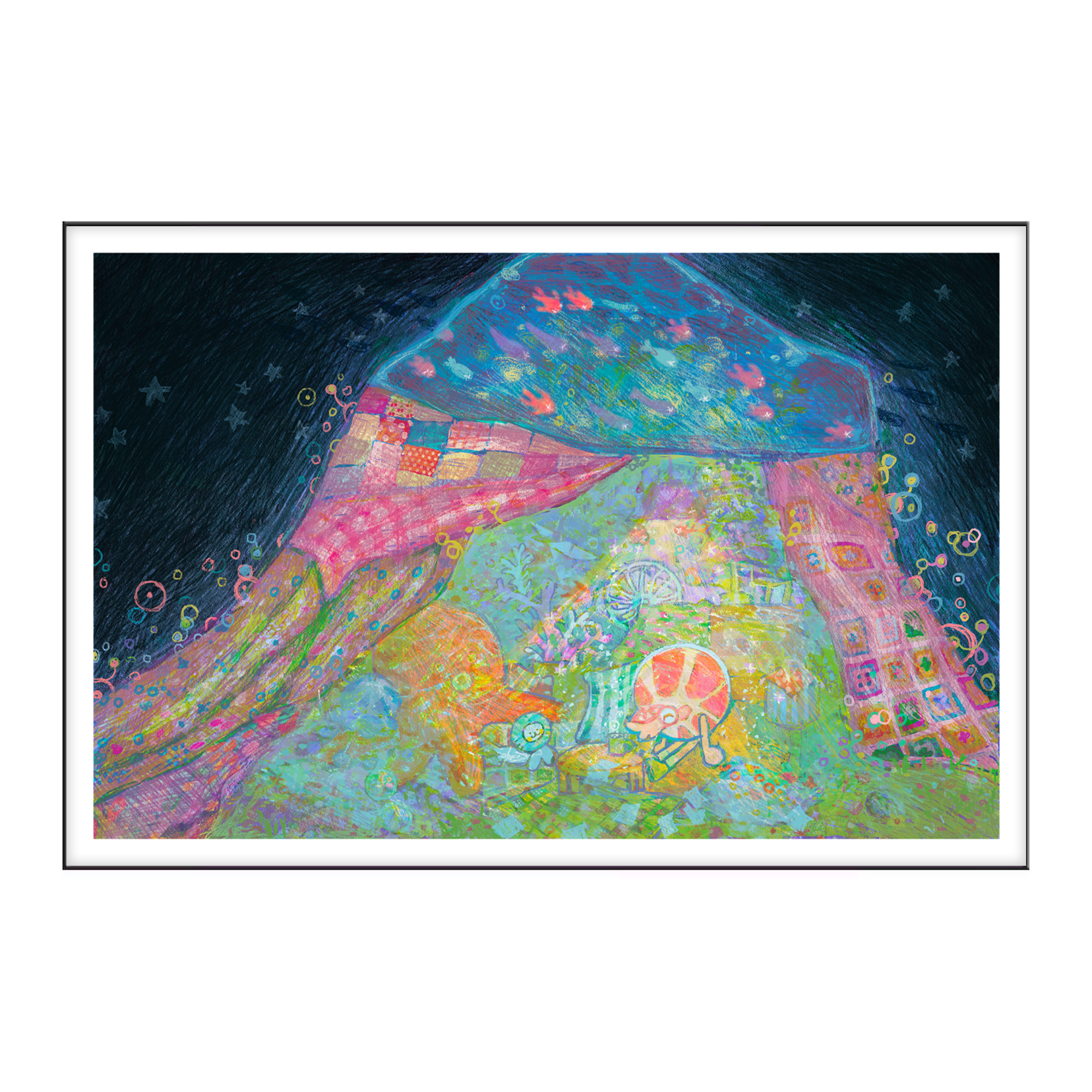 Onenhillion – Nautilus Home – Framed Print