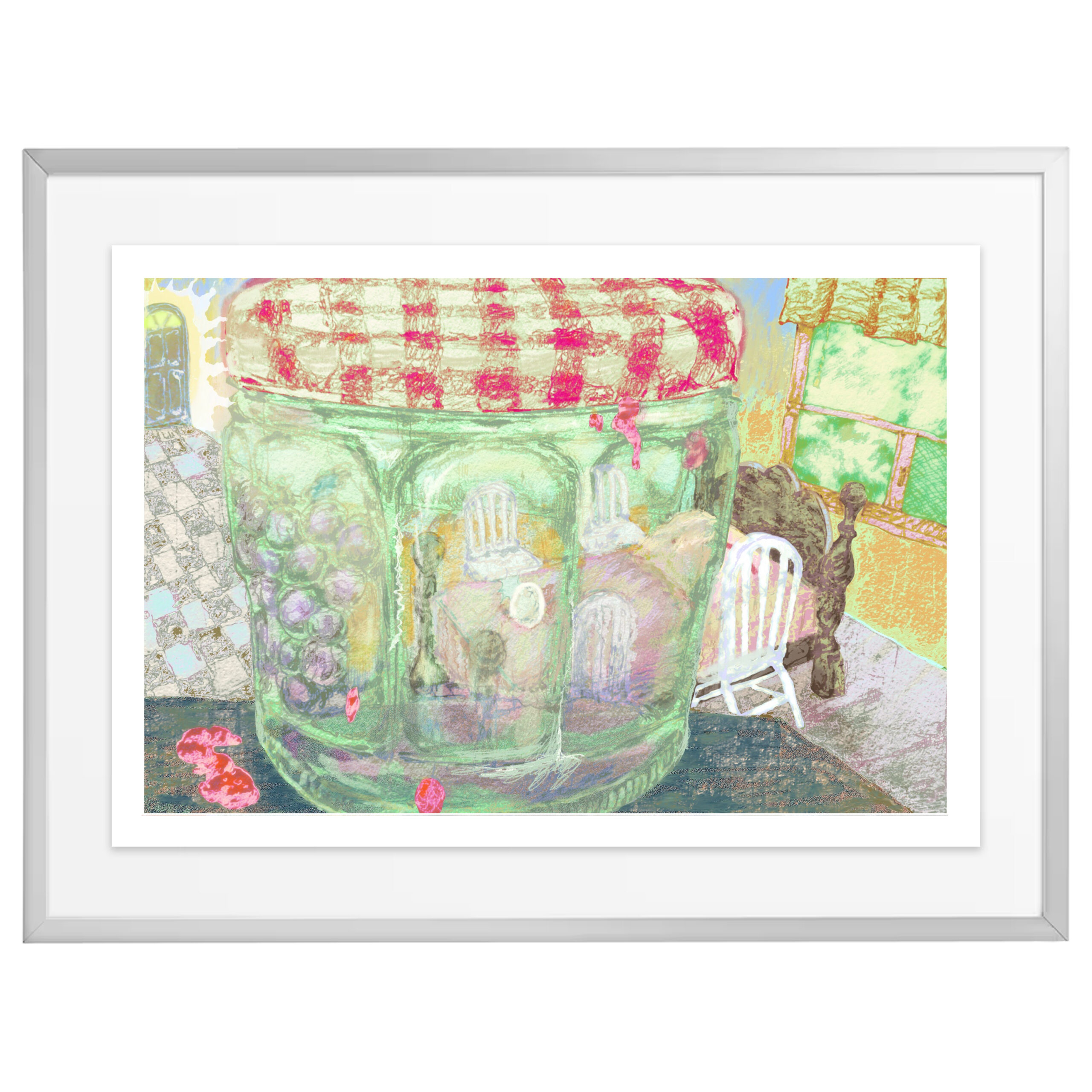 dining bed – Framed Print