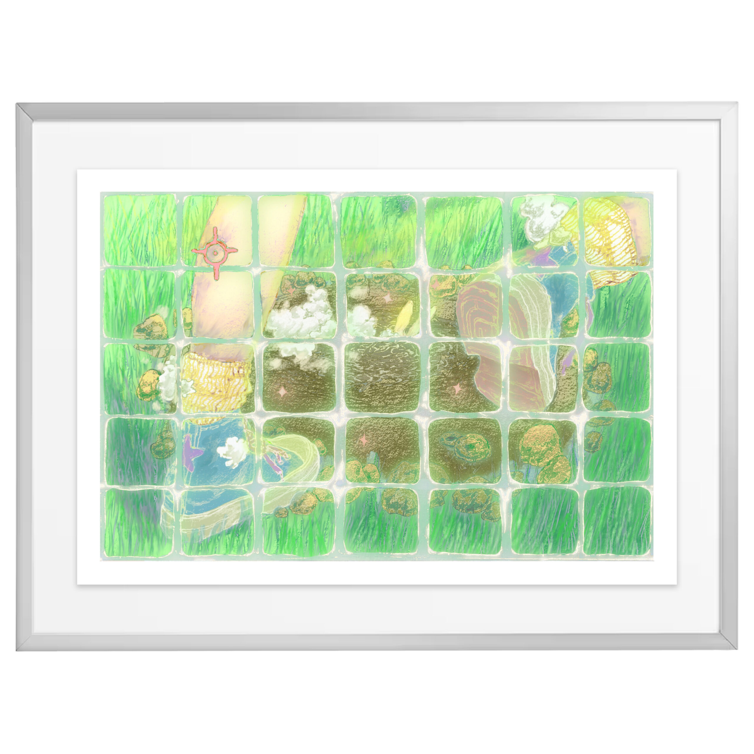 rabbit nest – Framed Print