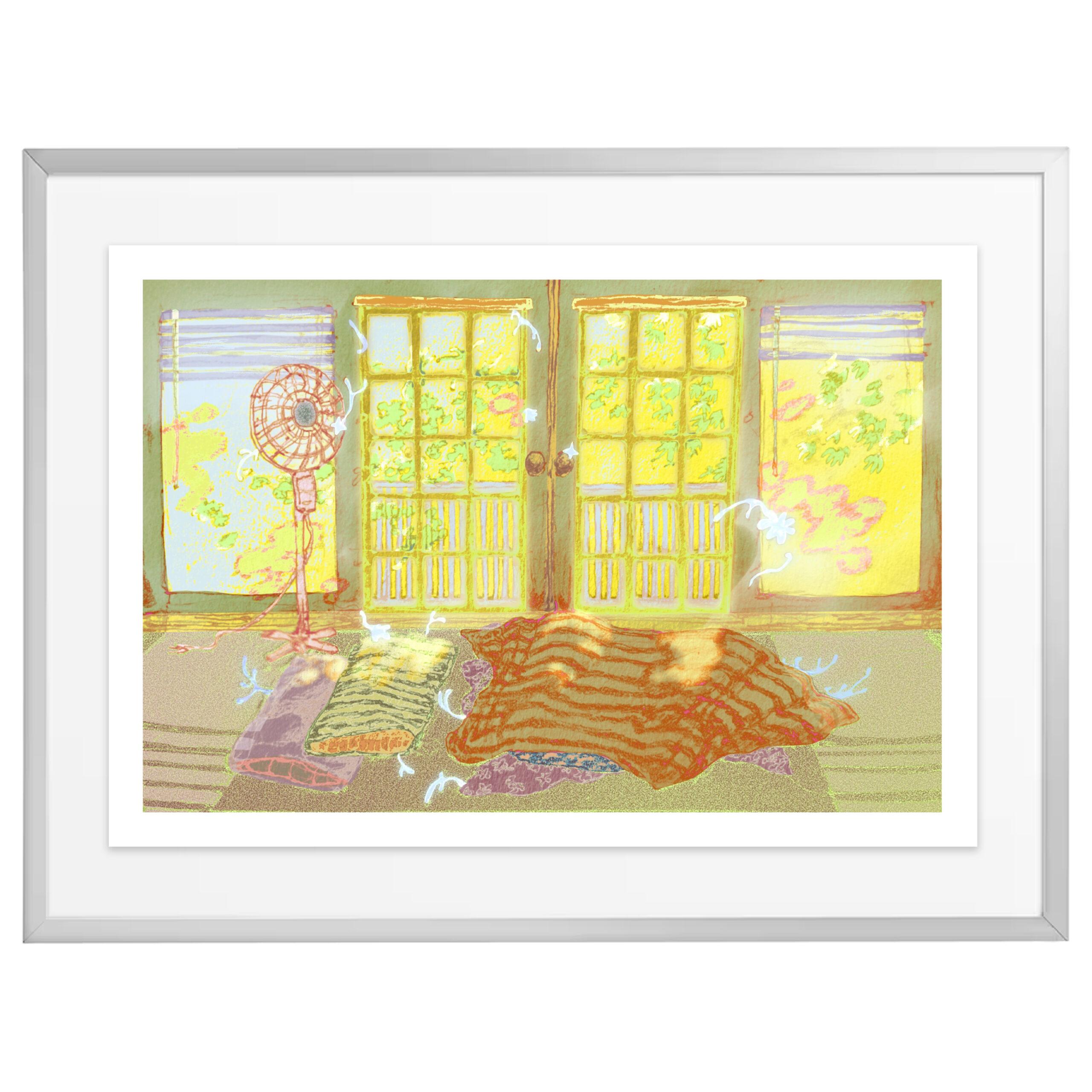 summer bed – Framed Print