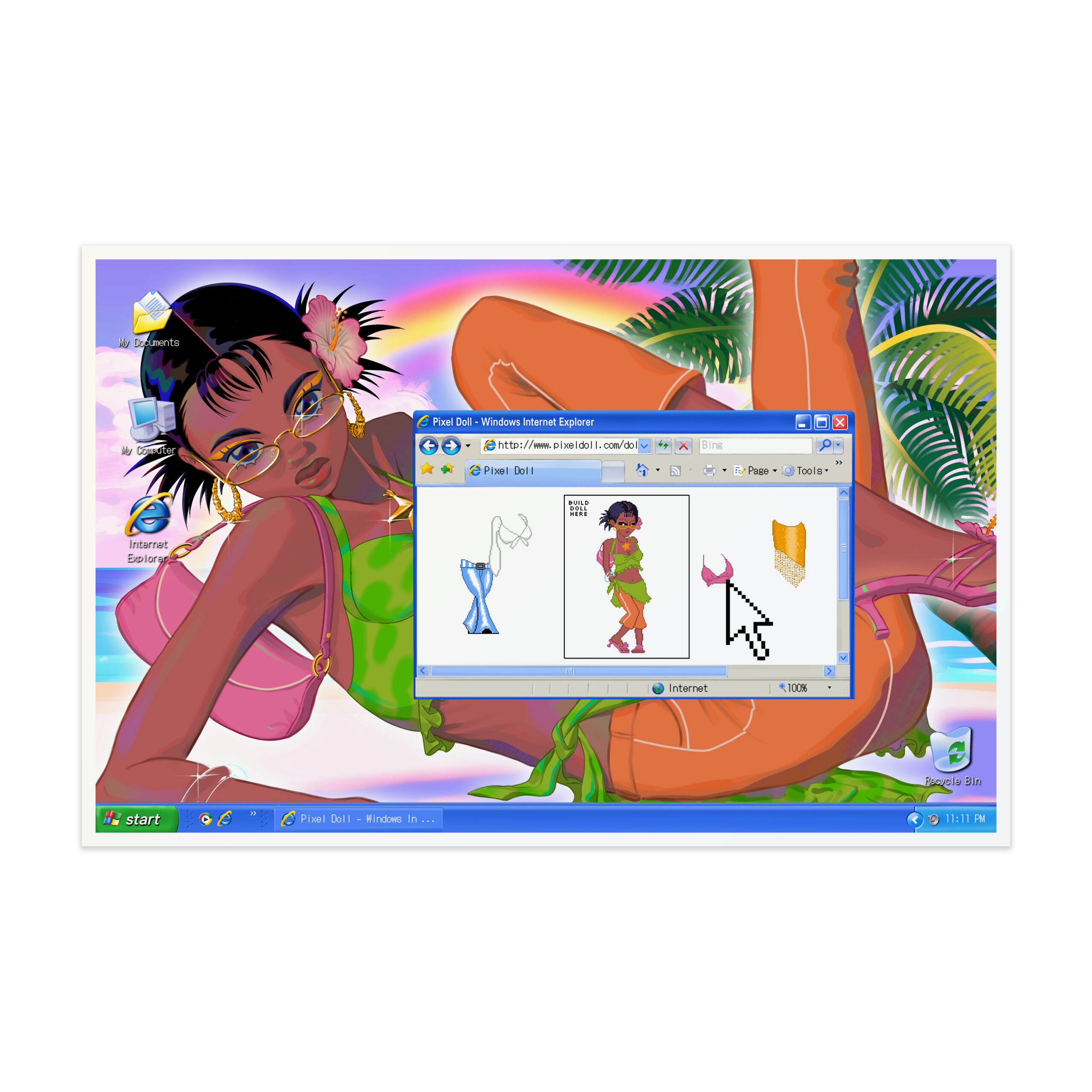 “Pixel Doll” Limited Edt. Giclée Print – Signed