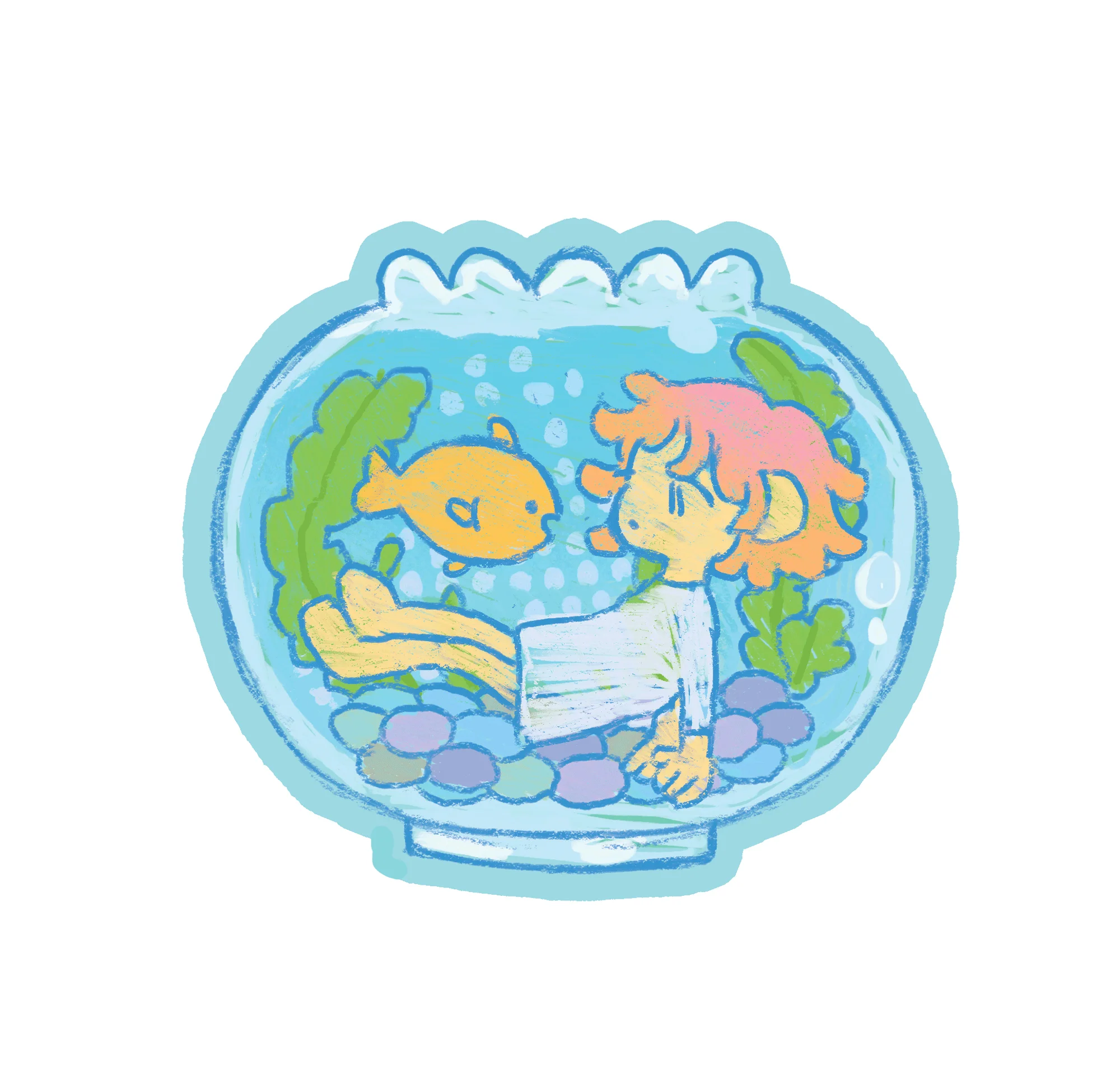 Fish Bowl Lenticular Sticker