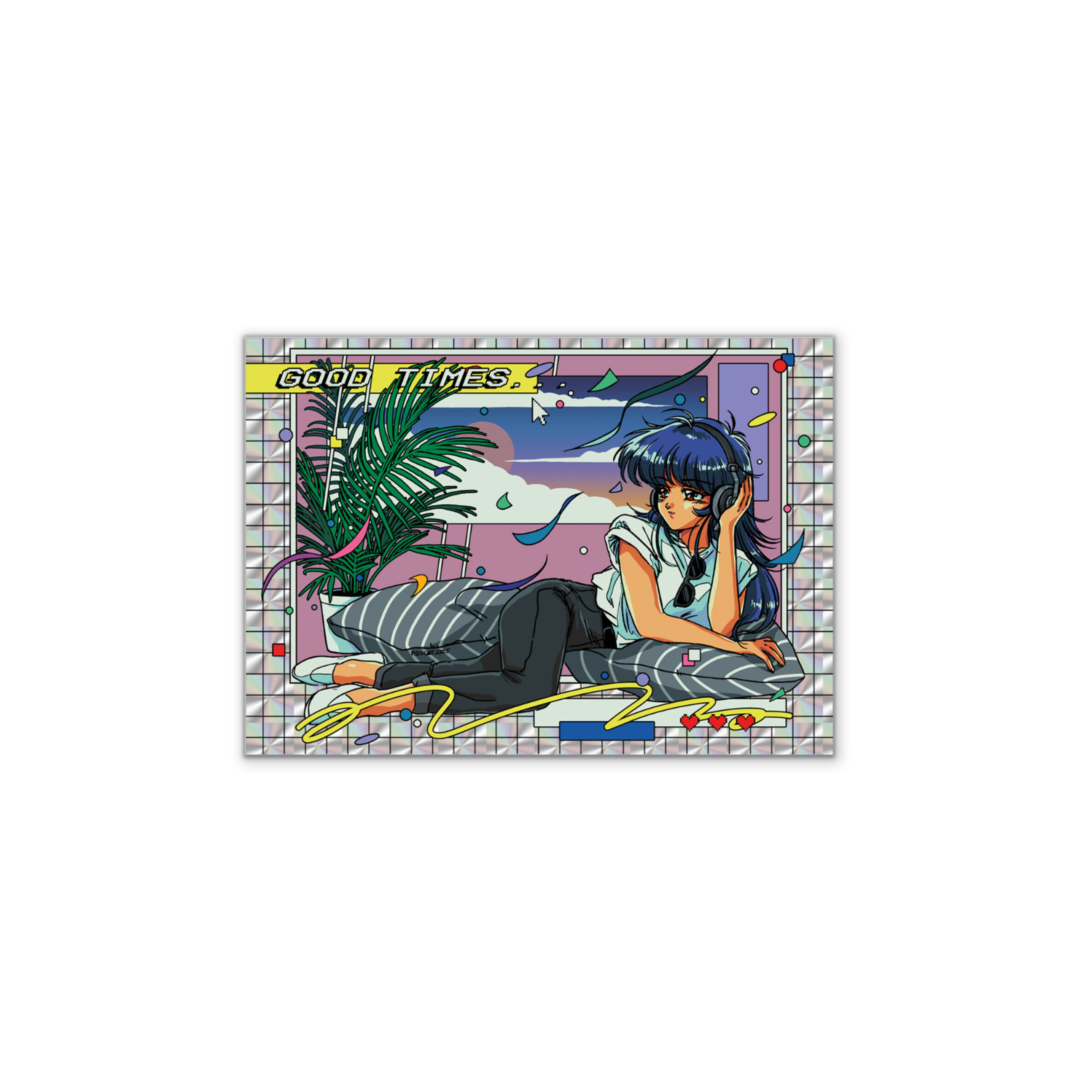 “Analog Relaxation” Prismatic Sticker