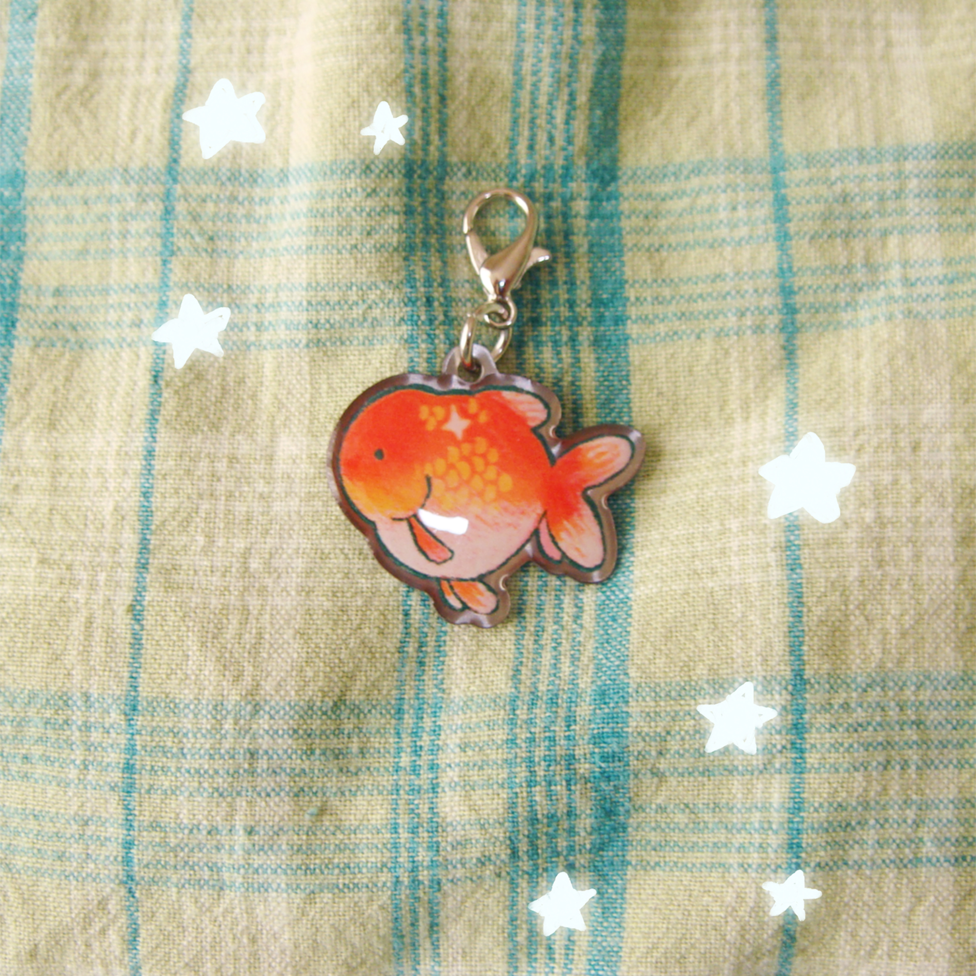 Goldfish Metal Phone Charm