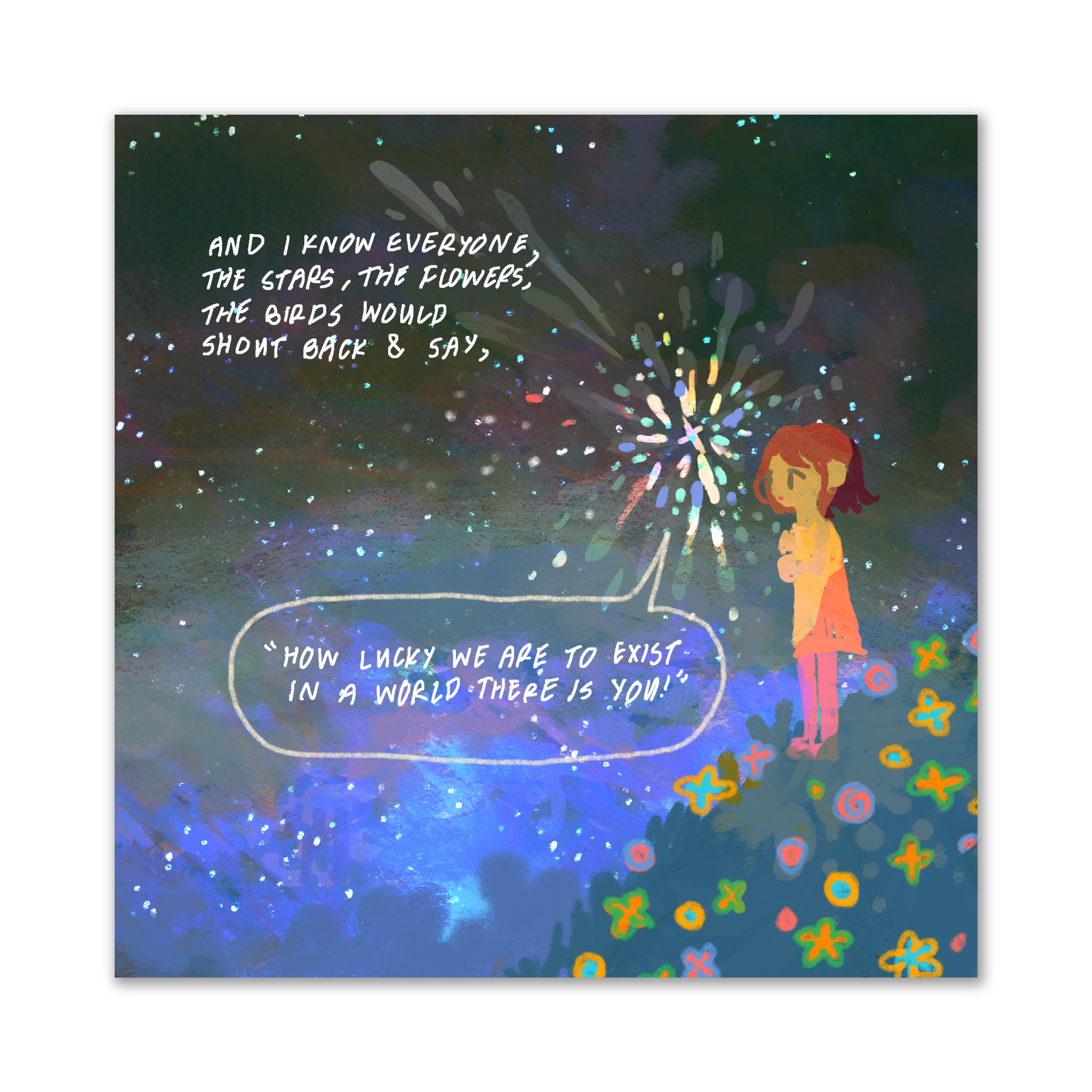 "How Lucky We Are To Have You" Holographic Print