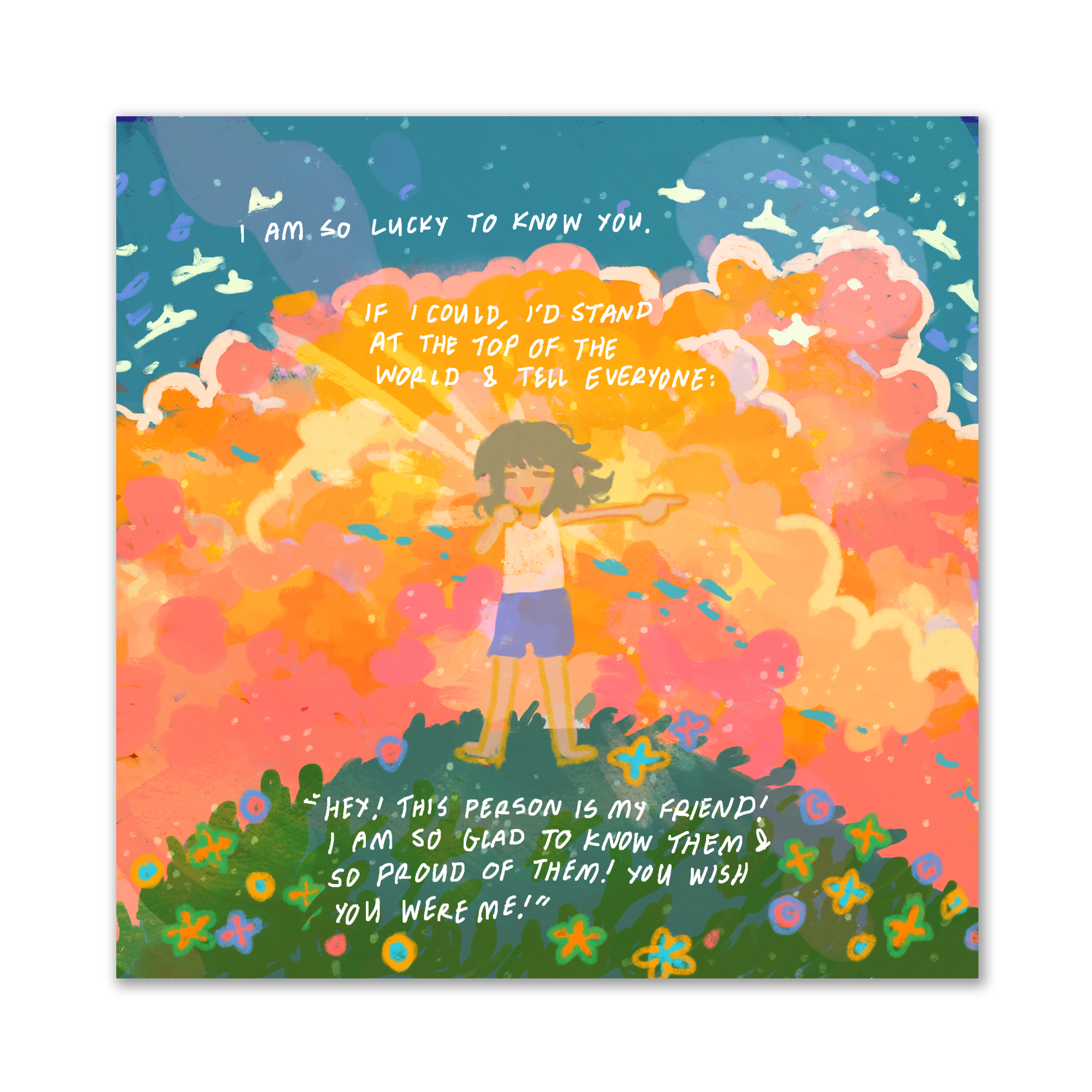 "I'm So Glad To Know You" Holographic Print