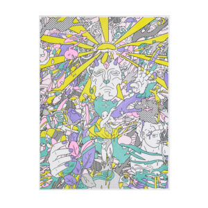 "The Ending World (Panel 2)" Risograph Print